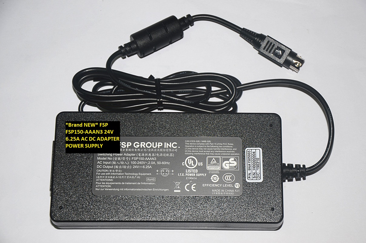 *Brand NEW* AC100-240V 4pin FSP 24V 6.25A FSP150-AAAN3 AC DC ADAPTER POWER SUPPLY